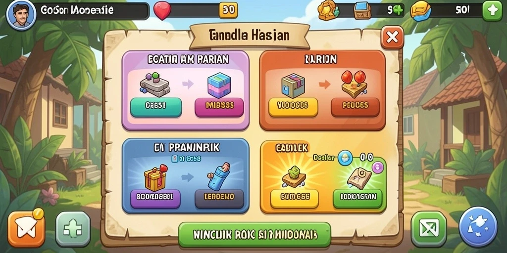 Screenshot ini menunjukkan karakter unik dan item khusus dalam game.