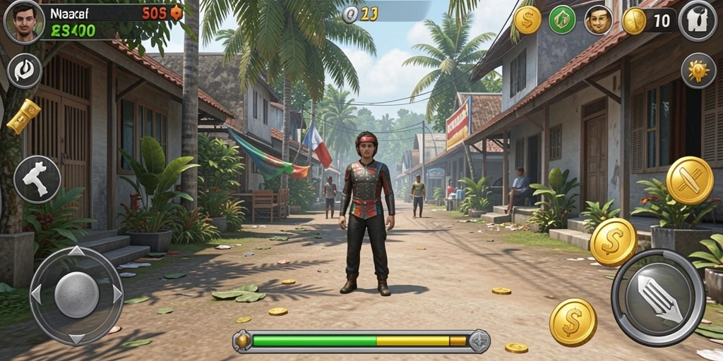 Fitur interaksi dengan teman-teman pemain.